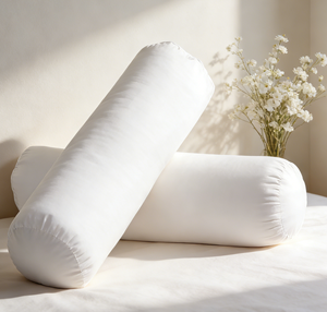Coussin cylindrique rond de 2 à 4 cm avec garnissage <span class=keywords><strong>en</strong></span> duvet de <span class=keywords><strong>plumes</strong></span>, pour le soutien du cou, idéal pour la maison et le bureau - Product Image 1