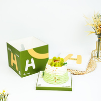 Boîte à gâteau en papier avec logo personnalisé, emballage alimentaire de qualité OEM, boîte à pâtisserie avec poignée pour mariage, anniversaire, fête, emballage cadeau pour cupcakes