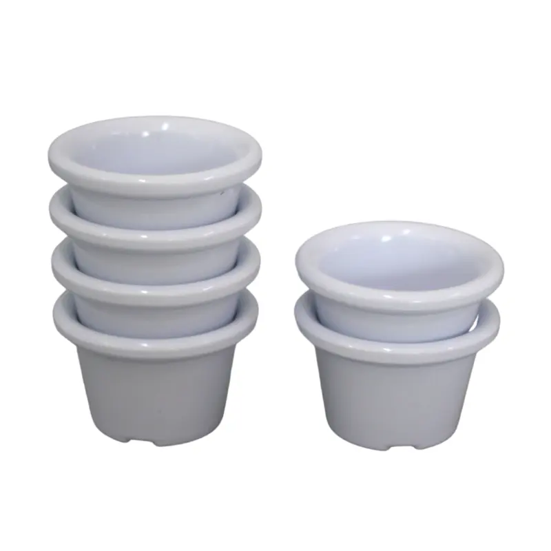 Bol ramekin en mélamine blanche bol à mesurer noir 2oz