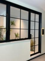 Puertas Plegables Francesas Modernas de Aluminio con Rotura de Puente Térmico de Alta Resistencia para Balcón, Jardín, Centro Comercial y Puertas Exteriores de Hotel