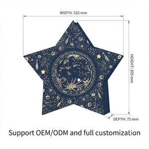 Caja de Regalo de Lujo Personalizada en Forma de Estrella, Caja Rígida <span class=keywords><strong>con</strong></span> Lámina Dorada Celestial para Regalos Navideños, Cosméticos, Marca Boutique - Product Image 2