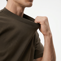 T-shirt uni de luxe en coton épais 275 g/m² 100 % coton, vente en gros, marque privée, personnalisé, streetwear homme, usine OEM