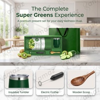 OEM Super Grünpulver Grüne Superfood-Mischung mit Spirulina Weizengras Chlorella Spinat für Energie Entgiftung Immununterstützung