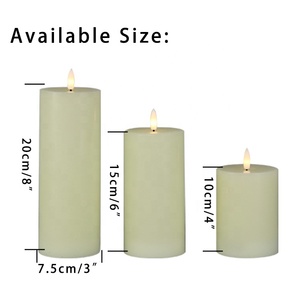 Vente <span class=keywords><strong>en</strong></span> <span class=keywords><strong>gros</strong></span> de cire de <span class=keywords><strong>paraffine</strong></span> ivoire <span class=keywords><strong>Bougie</strong></span> sans flamme à pile au fini lisse <span class=keywords><strong>Bougie</strong></span> électrique à LED pour mariage - Product Image 3