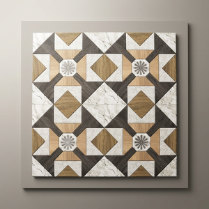 Anti-Slip Rustic 12x12 300x300mm Porcelain Tiles Printed Design Export Quality for Outdoor Hall Bathroom Mall 5mm Floor Tiles - Product Image 1