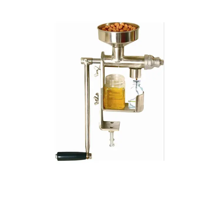 2024 High quality 304 stainless steel widely use in house small cold press oil machine,manual peanut oil press