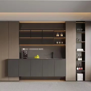 Mueble Bar Moderno y Elegante con Estantes Multi-Nivel y Almacenamiento Oculto para Sala de Estar o Comedor - Product Image 1