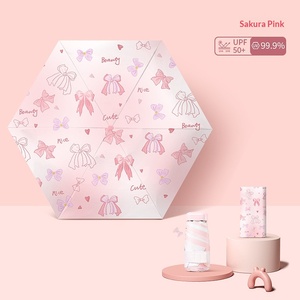 Ombrello Pieghevole a 6 Sezioni con Protezione UV, Design a Farfalla, Portatile e Compatto, 2-in-1 Sole e <span class=keywords><strong>Pioggia</strong></span> per Donne - Product Image 2