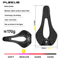 Selle de vélo de route légère Plselis en fibre de carbone haute résistance, imprimée en 3D, 165g, coussin de cyclisme, accessoires de vélo