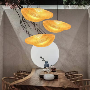 Personnaliser Lampes suspendues de cuisine en <span class=keywords><strong>rotin</strong></span> fait <span class=keywords><strong>à</strong></span> la main en <span class=keywords><strong>osier</strong></span> de bambou naturel au design moderne - Product Image 2
