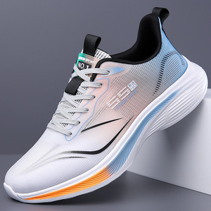 Chaussures de course légères à lacets, bout rond, doublure en maille, semelle extérieure en caoutchouc, vêtements de sport d'automne - Product Image 4