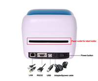 Printer Label termal pengiriman 4 inci dengan desain penyimpanan kertas