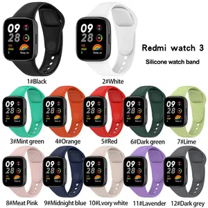 Coolyep Silicone Substituição Strap Watch Wrist Band Para Redmi Watch 3 Smart Watch Band