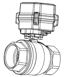 Шаровой кран с электроприводом DN50, двухсторонний из нержавеющей стали, 2 дюйма, 50 мм
