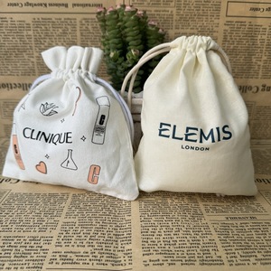 High End Organic Cotton Muslin Drawstring Pouch Canvas Wedding Recovery Kit <b>Bag</b> Guests' Hangover Survival Kit Favors - Product Image 3