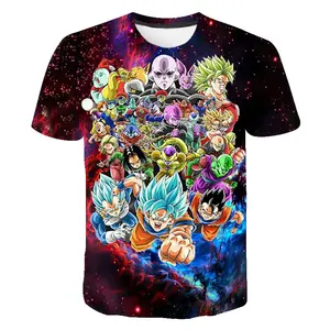 Hiphop T-Shirt Heren Ademende 3d Dragonball Met Korte Mouwen Z Schattige Print Mannen Cool Zomer T-Shirt Casual Tops O-hals T-Shirt