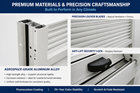 Fenêtre coulissante en aluminium blanc avec verre feuilleté anti-ouragan, sécurité renforcée, ventilation, moderne, certifiée Energy Star pour maison et hôtel