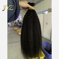 Ekstensi Rambut Manusia Remy Keriting Goldleaf Grosir Tanpa Jahitan, Bebas Kimia, Rambut India Mentah 100g, Banyak, untuk Kepang Boho