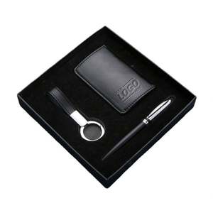Personalized Metal Pen & Keychain Wallet <b>Gift</b> <b>Set</b> - Custom Logo Corporate <b>Gifts</b> - Product Image 1