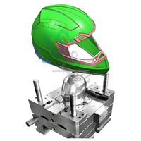 Moule d'injection en plastique de moule de coquille de casque de moto intégral pour le casque de moteur