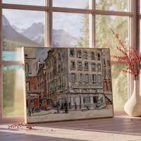 SQ français mur impression ensemble Vintage européen Art Paris mur Art imprime décor Antique paysage urbain parisien Fine Art peintures
