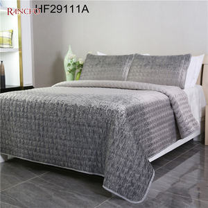 Couvre-lit en microfibre solide et super doux, literie brodée, pour hôtel, vente en gros, <span class=keywords><strong>prix</strong></span> d'usine - Product Image 3