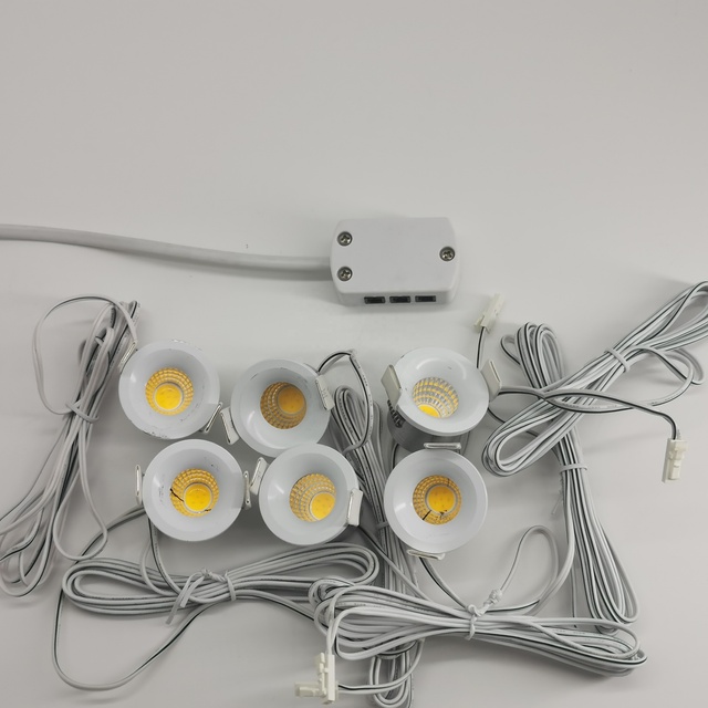 LED Spotlight 12V 3W Recessed Mini LED Spot Light Small Wardrobe Lamp Shops Jewelry Showcase Cabinet Lighting Modern 80 COB 240