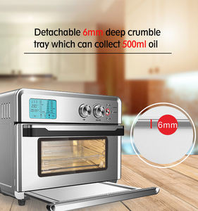 จอแอลซีดีดิจิตอลเครื่องปิ้งขนมปังพิซซ่าแผงควบคุมเตาอบหม้อทอดไร้น้ำมันสำหรับ21in ฟังก์ชั่นเมนูที่ตั้งไว้1รายการ - Product Image 4