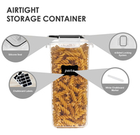 7pcs PP Food Storage Containers Set Kitchen Storage Containers for Flour Sugar and Cereal Plastic Dry Airtight Food Canisters