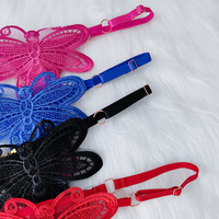 Celana Dalam Wanita Model Thong Seksi, G-string Terbuka, Hipster, Motif Kupu-kupu Erotis, Bordir, Mutiara, Dapat Disesuaikan
