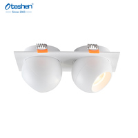 Spot LED encastré moderne en aluminium anti-éblouissement COB, luminaire de plafond LED, hôtel, boutique de mode, angle réglable