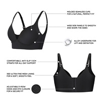 VENTE FLASH Soutien-gorge grande taille invisible pour femme, qui dissimule le double-menton, avec push-up intégré et bonnets profonds, effet gainant