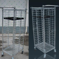 Chariot multifonctionnel à plateau d'ESD de niveau élevé, support de grillage avec des roues, mobile