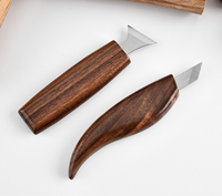 Ensemble de couteaux à sculpter le bois avec manche carré en bois massif, couteau de précision pour projets de bricolage et de travail du bois artisanal