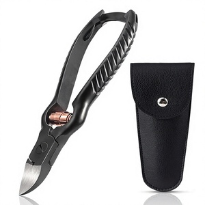 Cortauñas Curvo de Acero Inoxidable Negro para Uñas Encarnadas, Antideslizante, Duradero, Fácil de Usar, con Abertura de Mandíbula Ancha, Portátil, Totalmente Personalizable OEM - Product Image 1