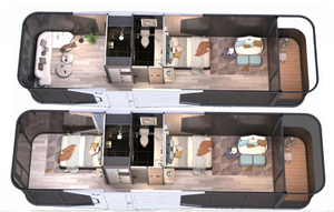 منزل متنقل من الهيكل الفولاذي على شكل كبسولة فضائية، قابل للتخصيص بتصميم نجمي - Product Image 5