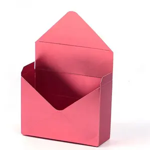 Wholesale Custom High Quality Luxury Gold Foil Cheap Folding Paper Envelope Flower Box