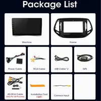 Autoradio Android pour JEEP Compass 2017 2018 Lecteur multimédia Carplay sans fil Autoradio Stéréo Autoradio Navigation GPS