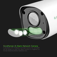 Caméra IP GA-YUFD-M8SS 4K 8MP POE à double éclairage avec alarme, prise en charge des cartes mémoire SD TF 32G 64G 128G 256GB, audio bidirectionnel