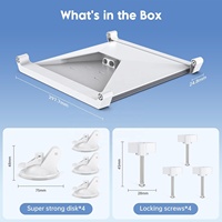 Kit de Support à Ventouse ABS pour Véhicule Starlink Mini, Fixation Voiture pour Toit de Camping-car, Toit Ouvrant/Pare-brise Avant/Lunette Arrière