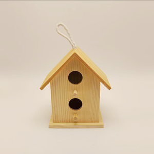 Thiết Kế Hiện Đại Bằng Gỗ Birdcage Trang Trí DIY Chim Của Tổ Giáng Sinh Trang Trí Treo Chim Và Birdhouse Nhà - Product Image 4