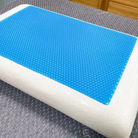 Komfortables Memory-Schaum-Kissen mit Kühlgel-Infusion, orthopädisches Kopfkissen für Bauch-, Rücken- und Seitenschläfer, 100% Polyester-Bezug