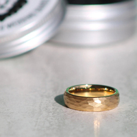 Ensemble d'alliances martelées en or 18 carats pour couples, bagues de mariage assorties pour lui et pour elle, largeur 6 mm et 8 mm, bijoux de fiançailles