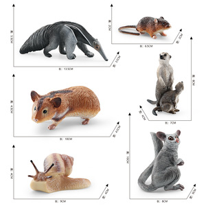 Lelewu mô phỏng HAMSTER, ốc, tàu lượn, Meerkat, anteater, trang trí mô hình động vật hoang dã - Product Image 5
