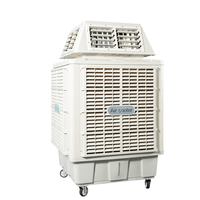 Ventilateur rafraîchisseur d'air évaporatif industriel et commercial sur pied, portable, 25000 cmh, pour un refroidissement intense et une humidification.
