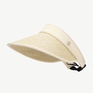 Chapeau de soleil pliable en paille naturelle pour femme, visière creuse, idéal pour le cyclisme en extérieur, vente en gros d'usine - Product Image 6