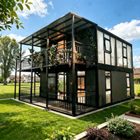 Maison conteneur extensible FLKT résistante au vent, imperméable et ignifuge, garantie 2 ans, directement de l'usine, salon moderne de luxe
