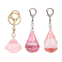 Promotion tortue poisson goutte d'eau diamant aqua rose liquide porte-clés