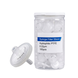 ตัวกรองเข็มฉีดยา 25 มม. ไฮโดรฟิลิก PTFE 0.22um 100 ชิ้น สำหรับใช้ในห้องปฏิบัติการ - Product Image 1