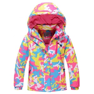Giacca calda antivento da ragazza pantaloni giacca tuta da sci mimetica per bambini inverno Snowboard - Product Image 5